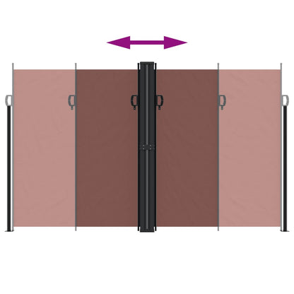 vidaXL Seitenmarkise Ausziehbar Braun 200x600 cm