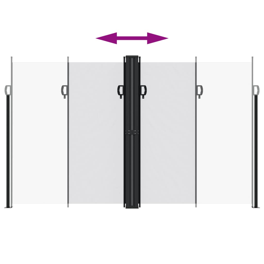 vidaXL Seitenmarkise Ausziehbar Weiß 200x600 cm