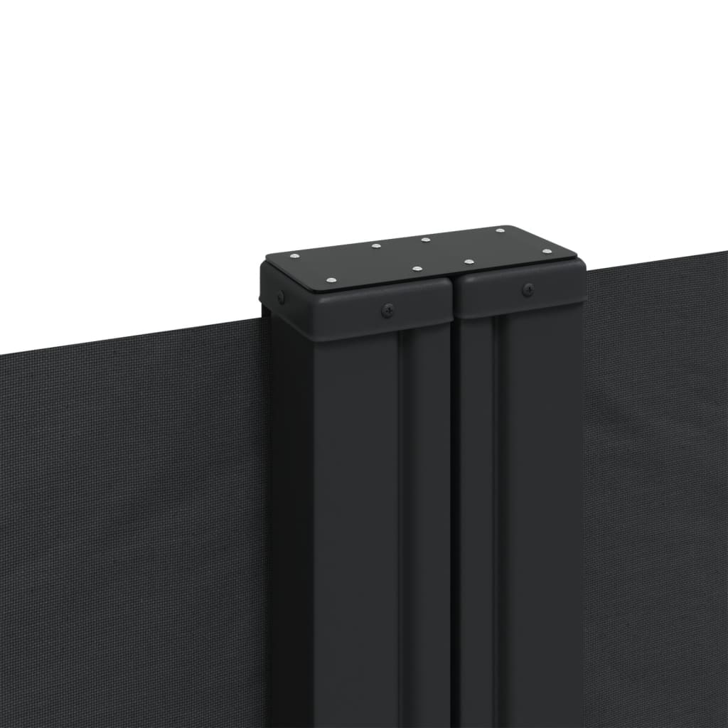 vidaXL Seitenmarkise Ausziehbar Schwarz 220x600 cm