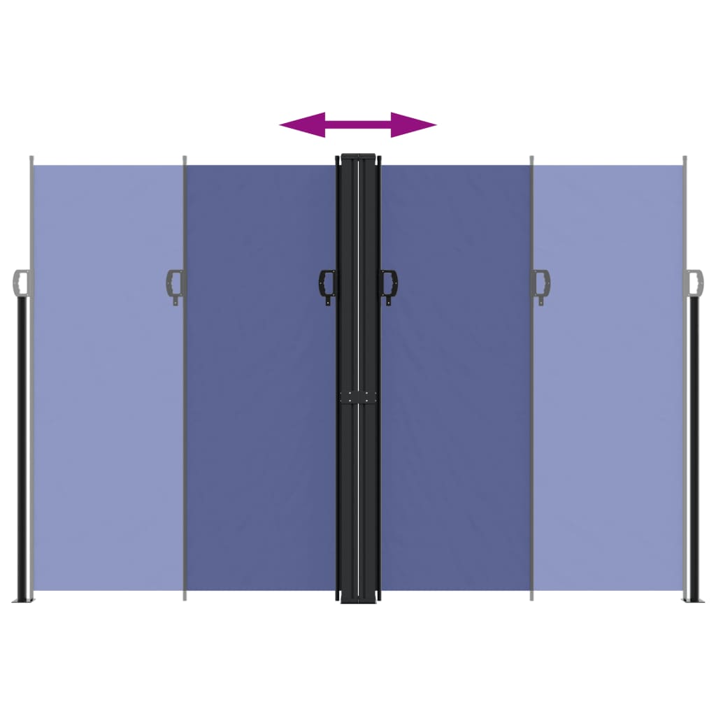 Store latéral vidaXL rétractable bleu 220x600 cm