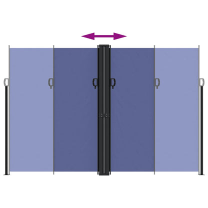 Store latéral vidaXL rétractable bleu 220x600 cm