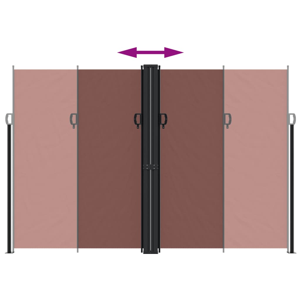 Store latéral vidaXL rétractable marron 220x600 cm