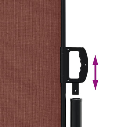 Store latéral vidaXL rétractable marron 220x600 cm