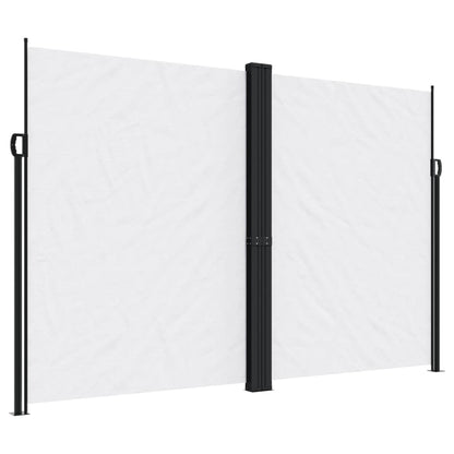 vidaXL Seitenmarkise Ausziehbar Weiß 220x600 cm