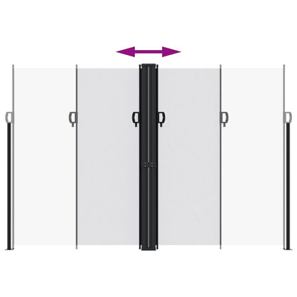 vidaXL Seitenmarkise Ausziehbar Weiß 220x600 cm