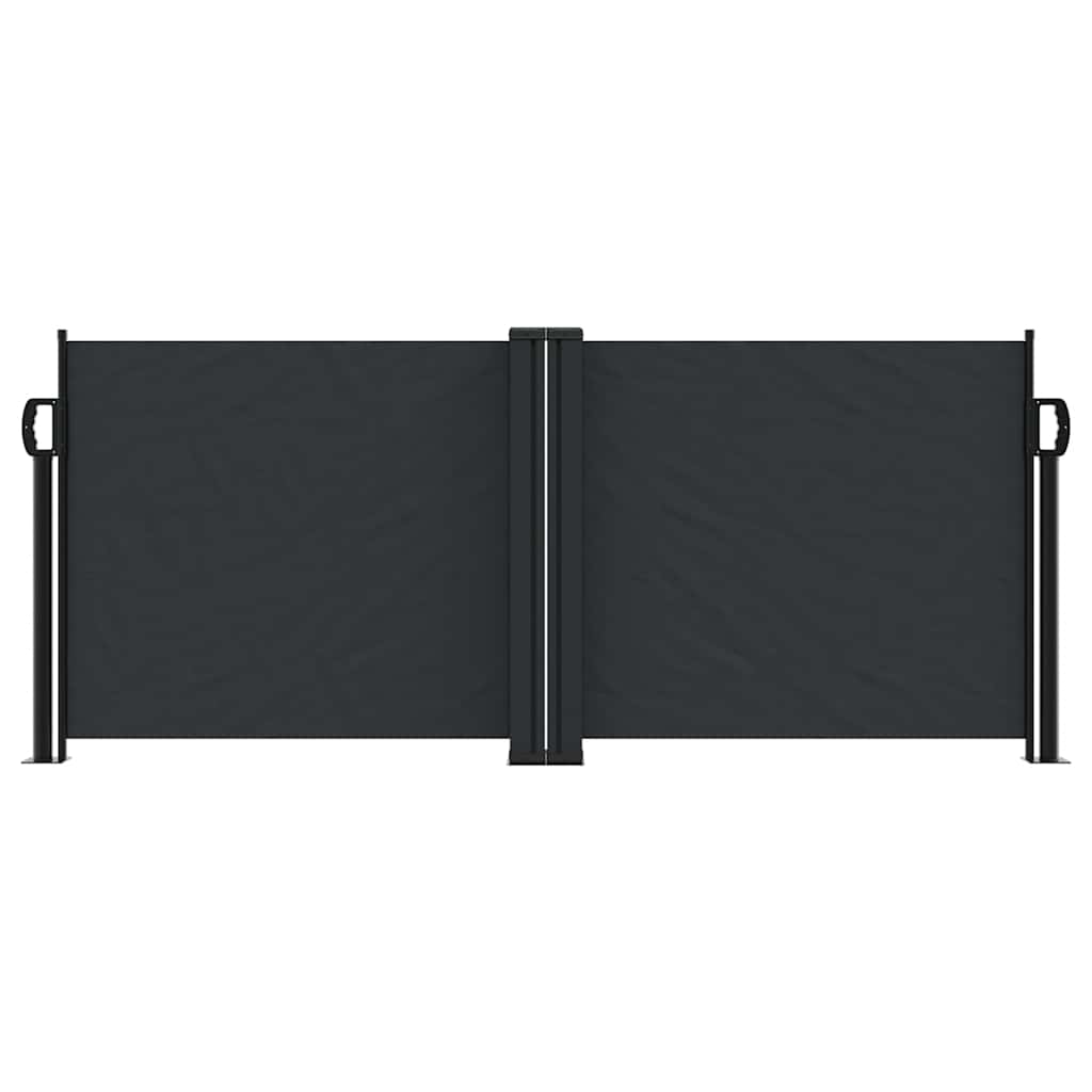 Seitenmarkise Ausziehbar Schwarz 100x1000 cm