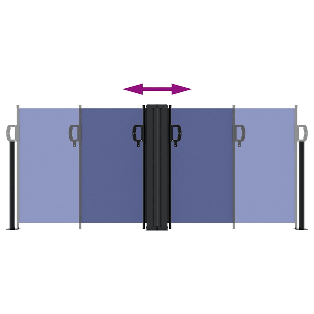 Seitenmarkise Ausziehbar Blau 100x1000 cm