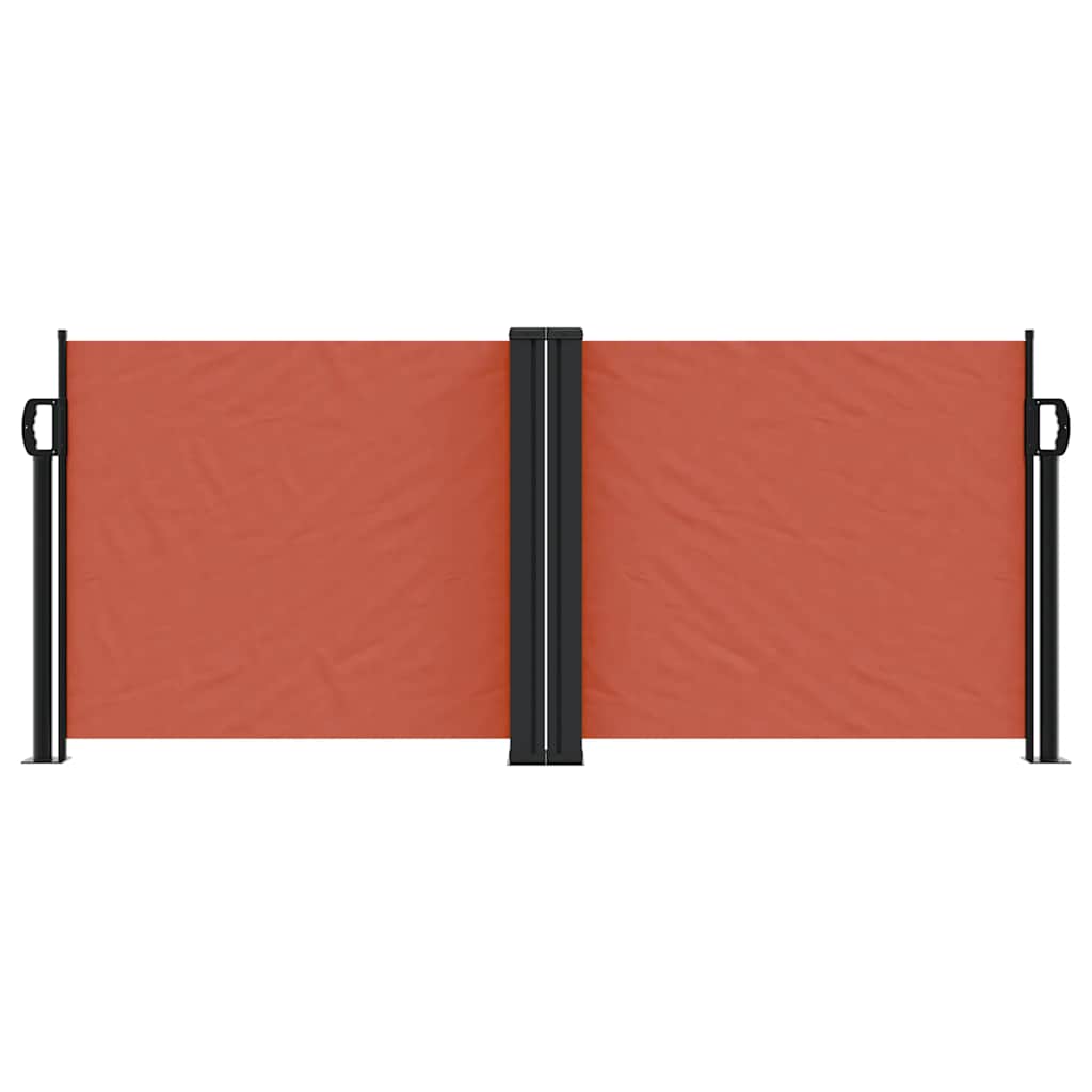 vidaXL Seitenmarkise Ausziehbar Terrakottarot 100x1000 cm