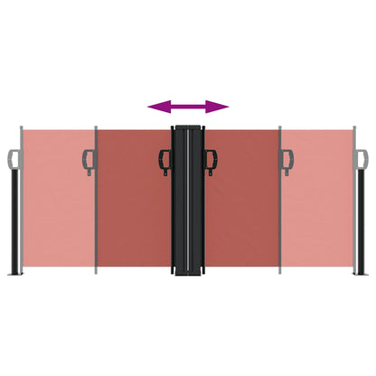 vidaXL Seitenmarkise Ausziehbar Terrakottarot 100x1000 cm