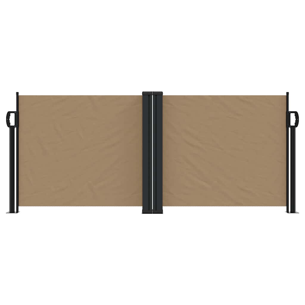 vidaXL Seitenmarkise Ausziehbar Taupe 100x1000 cm