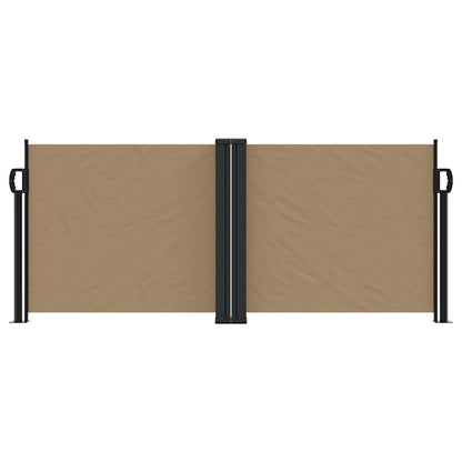 vidaXL Seitenmarkise Ausziehbar Taupe 100x1000 cm