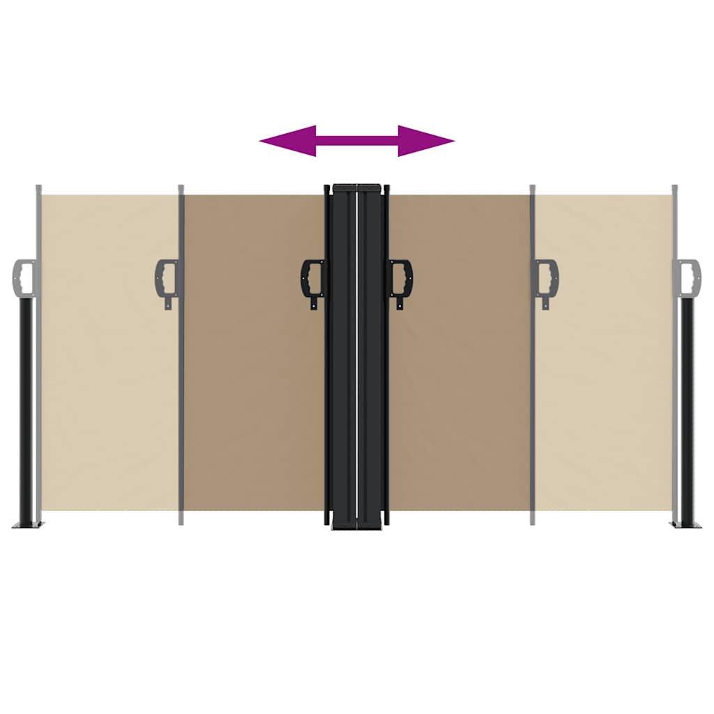 vidaXL Store latéral rétractable Taupe 120x1000 cm