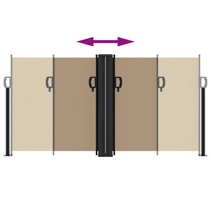 vidaXL Store latéral rétractable Taupe 120x1000 cm