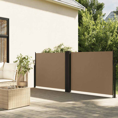 vidaXL Store latéral rétractable Taupe 120x1000 cm