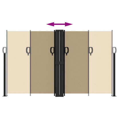vidaXL Seitenmarkise Ausziehbar Beige 140x1000 cm
