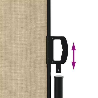 vidaXL Seitenmarkise Ausziehbar Beige 140x1000 cm