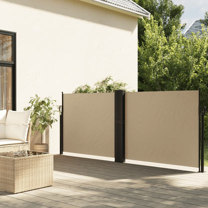 vidaXL Seitenmarkise Ausziehbar Beige 140x1000 cm
