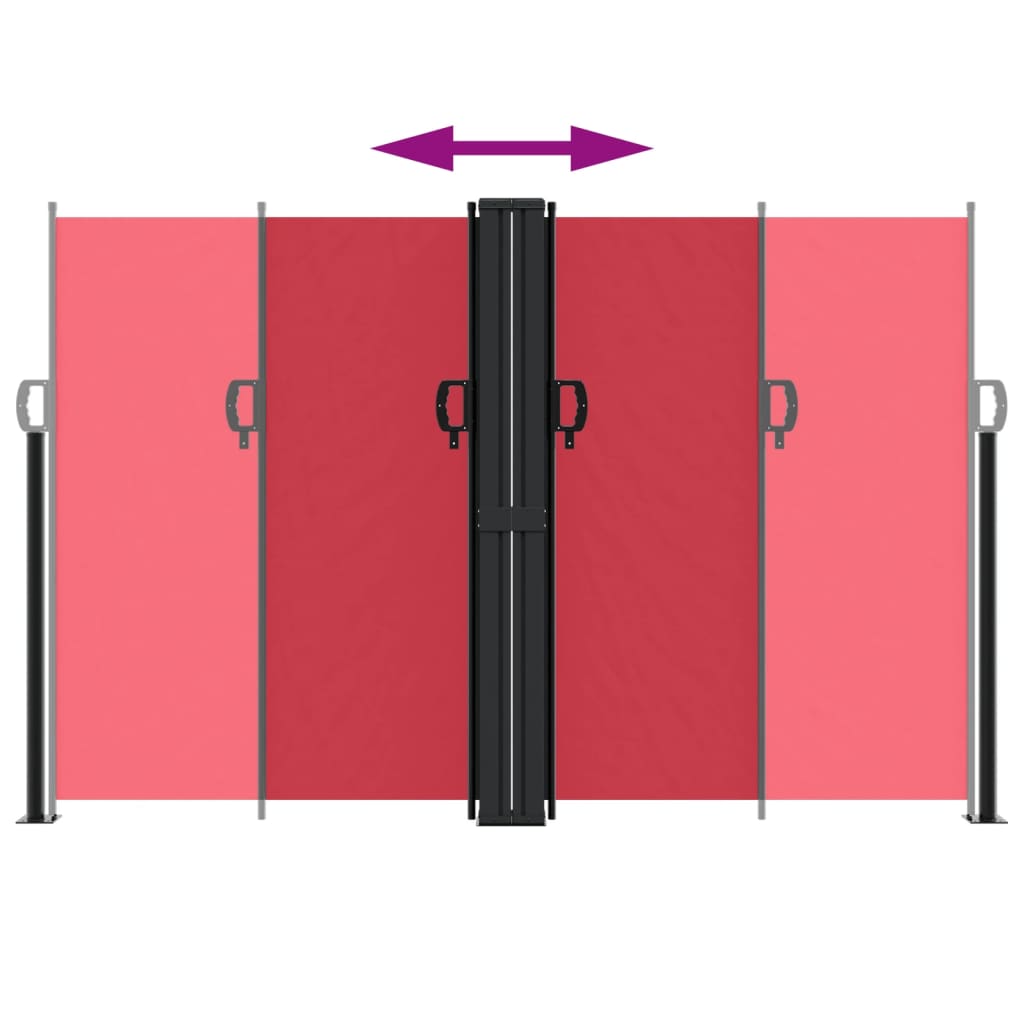 vidaXL Store latéral rétractable rouge 160x1000 cm