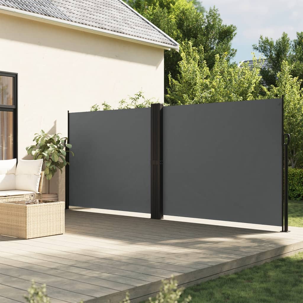 vidaXL Store latéral rétractable anthracite 160x1000 cm