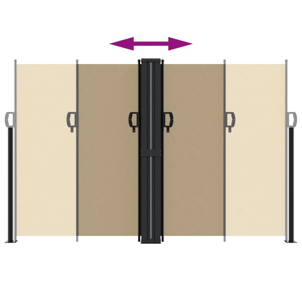 vidaXL Seitenmarkise Ausziehbar Beige 160x1000 cm