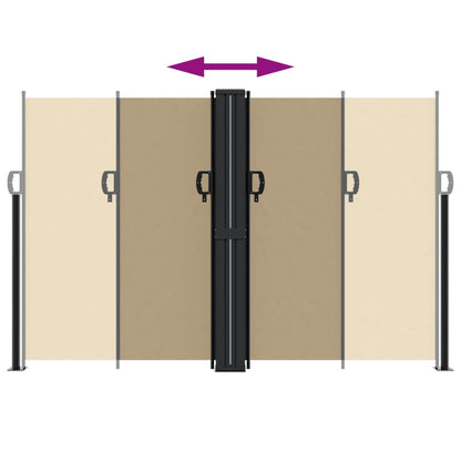 vidaXL Seitenmarkise Ausziehbar Beige 160x1000 cm