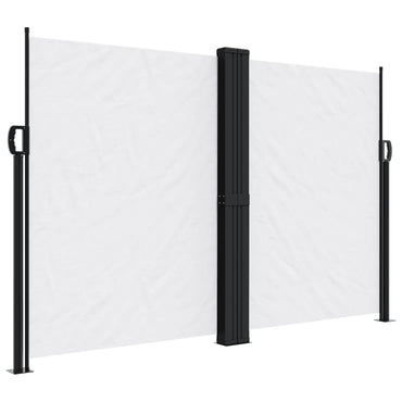 vidaXL Seitenmarkise Ausziehbar Weiß 160x1000 cm