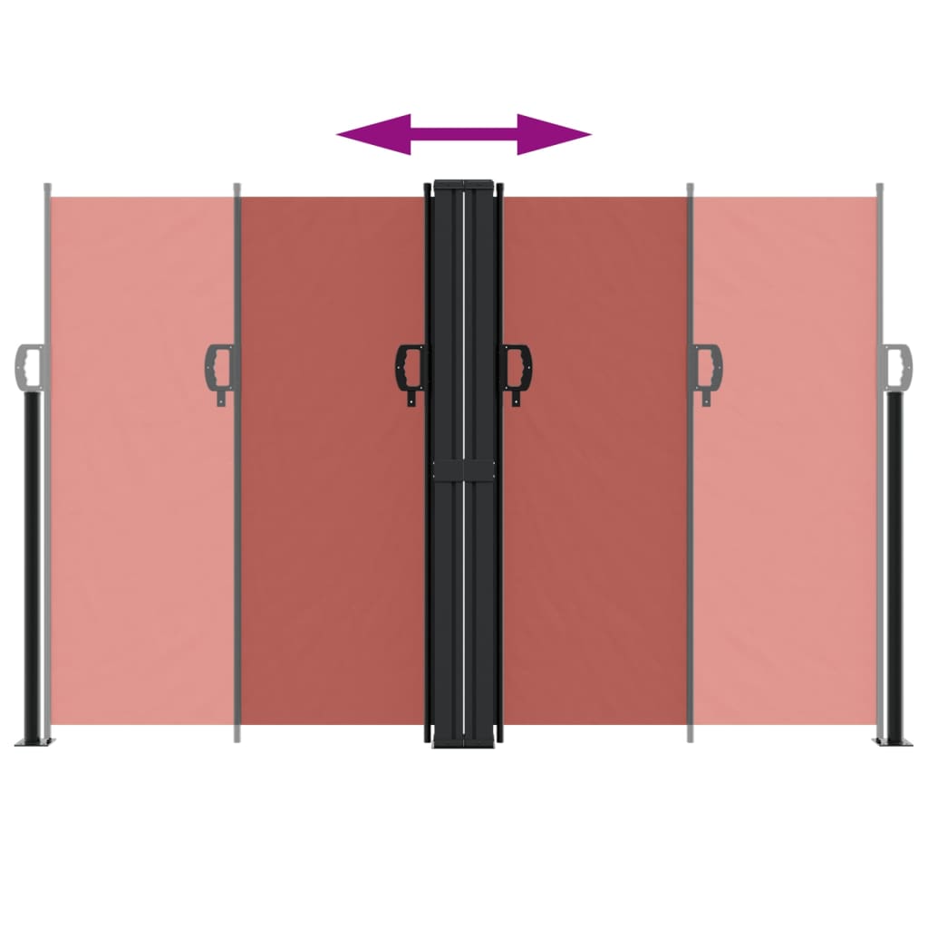 Store latéral escamotable vidaXL rouge terre cuite 160x1000 cm