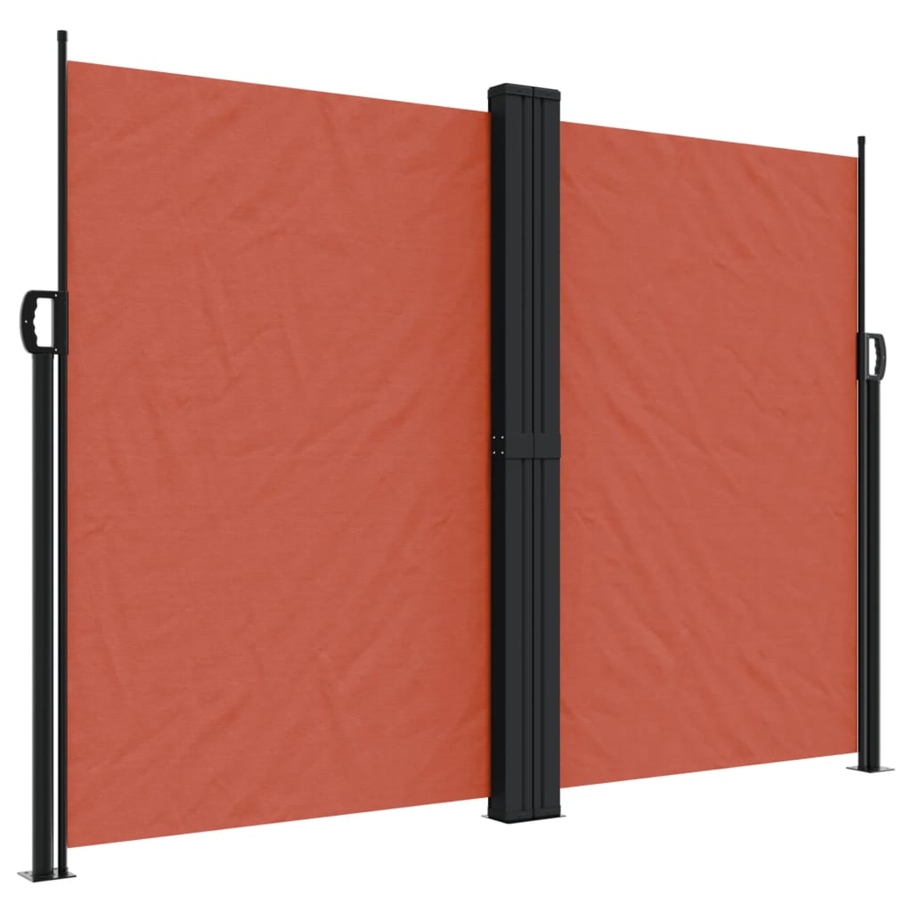 vidaXL Seitenmarkise Ausziehbar Terrakottarot 180x1000 cm