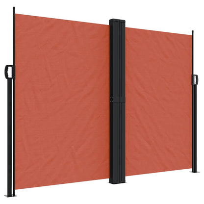 vidaXL Seitenmarkise Ausziehbar Terrakottarot 180x1000 cm