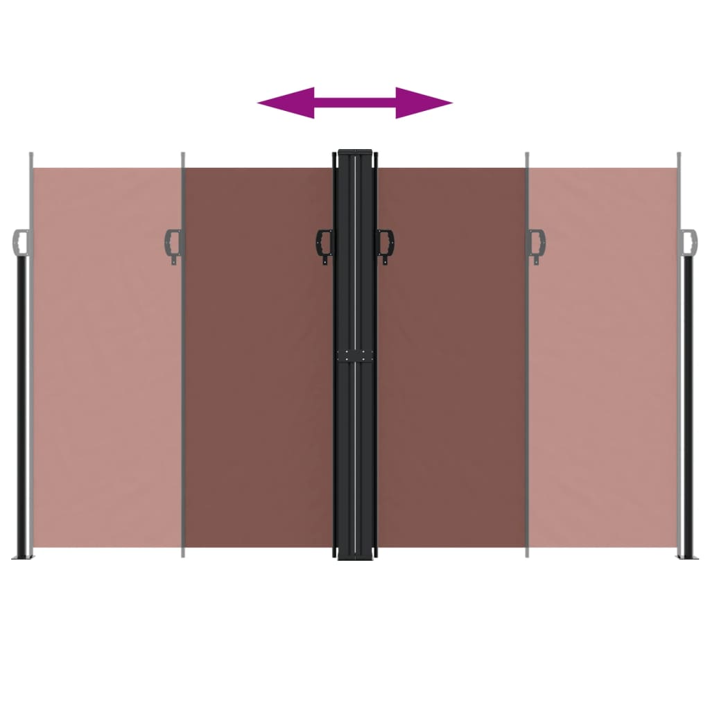 Store latéral extensible vidaXL Marron 200x1000 cm