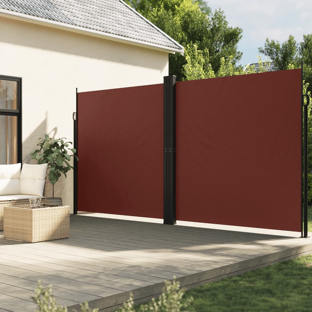 Store latéral extensible vidaXL Marron 200x1000 cm