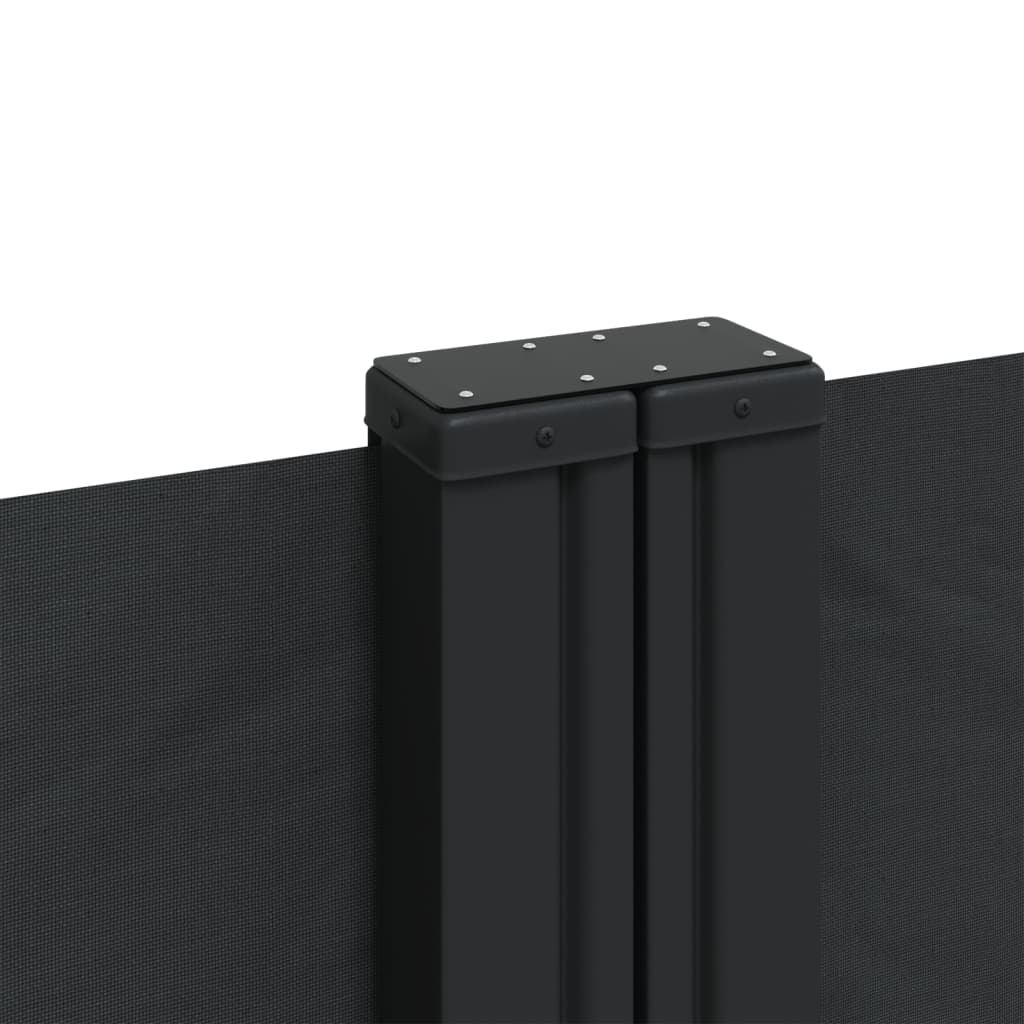 vidaXL Seitenmarkise Ausziehbar Schwarz 220x1000 cm