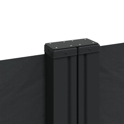vidaXL Seitenmarkise Ausziehbar Schwarz 220x1000 cm
