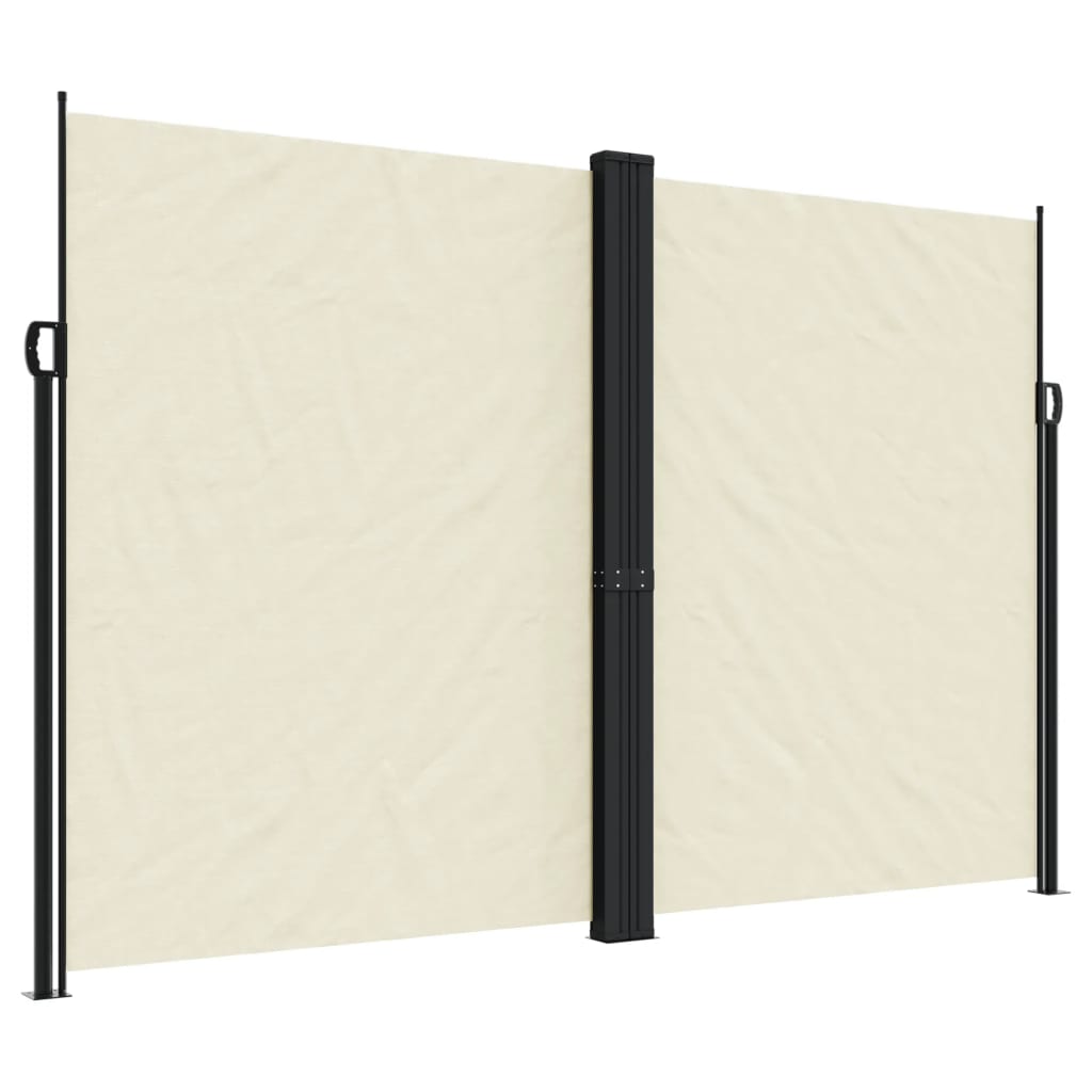 vidaXL Seitenmarkise Ausziehbar Creme 220x1000 cm