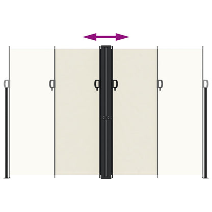 vidaXL Seitenmarkise Ausziehbar Creme 220x1000 cm