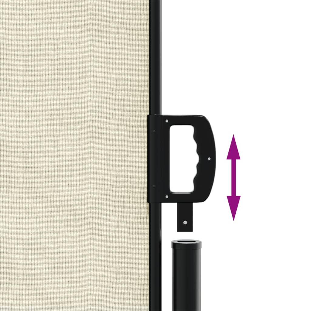 vidaXL Seitenmarkise Ausziehbar Creme 220x1000 cm