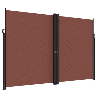 vidaXL Seitenmarkise Ausziehbar Braun 220x1000 cm