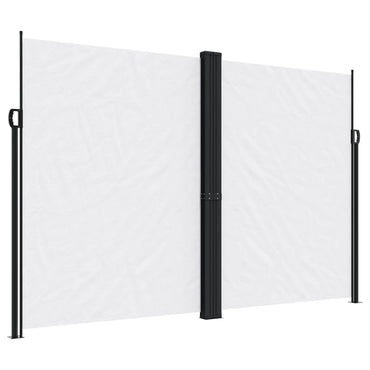 vidaXL Seitenmarkise Ausziehbar Weiß 220x1000 cm