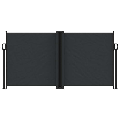 vidaXL Seitenmarkise Ausziehbar Schwarz 120x1200 cm