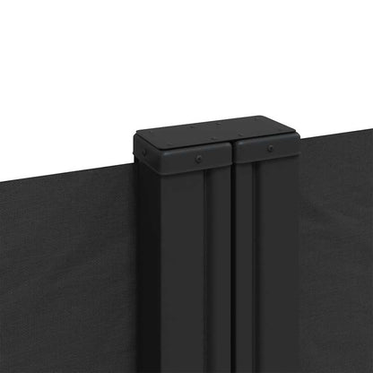 vidaXL Seitenmarkise Ausziehbar Schwarz 120x1200 cm