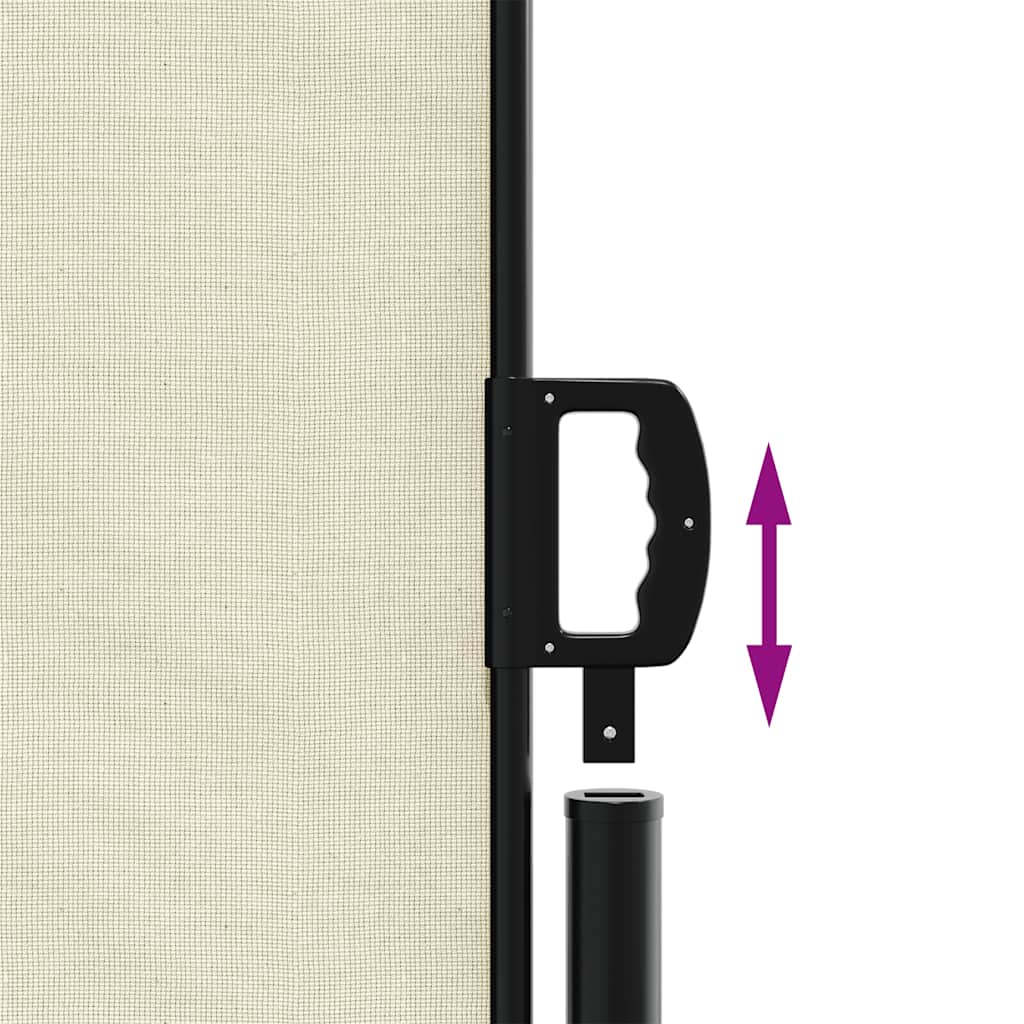 vidaXL Seitenmarkise Ausziehbar Creme 120x1200 cm