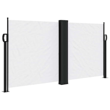 vidaXL Seitenmarkise Ausziehbar Weiß 120x1200 cm