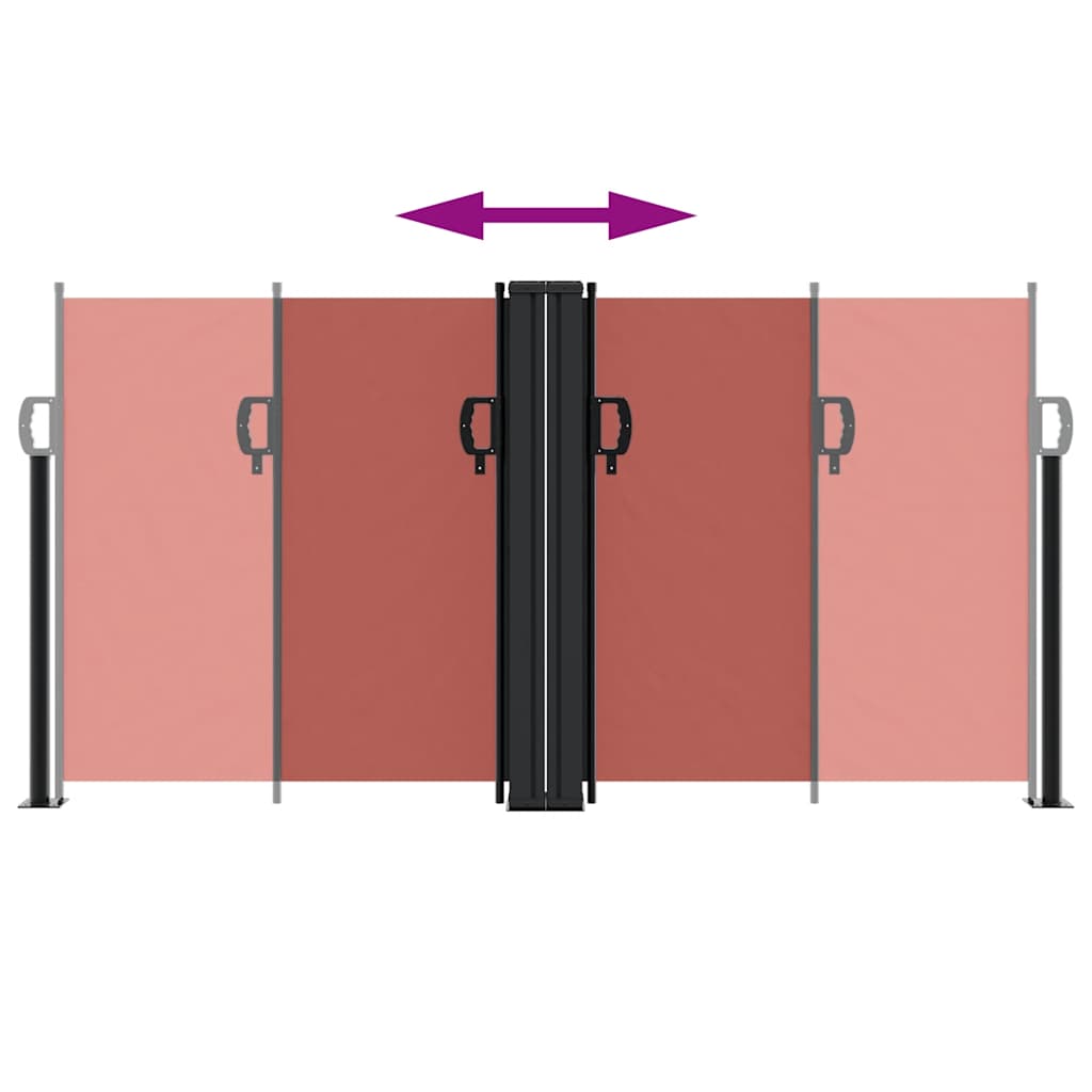 Seitenmarkise Ausziehbar Terrakottarot 120x1200 cm