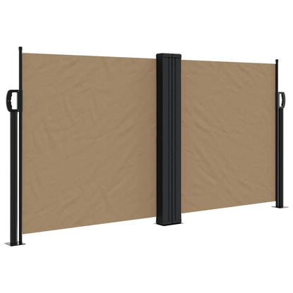 vidaXL Auvent latéral rétractable Taupe 120x1200 cm