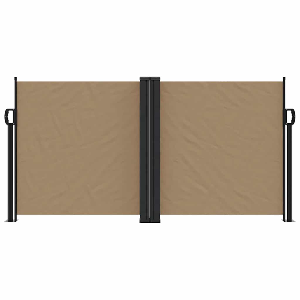 vidaXL Auvent latéral rétractable Taupe 120x1200 cm