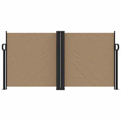 vidaXL Auvent latéral rétractable Taupe 120x1200 cm