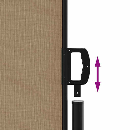 vidaXL Auvent latéral rétractable Taupe 120x1200 cm