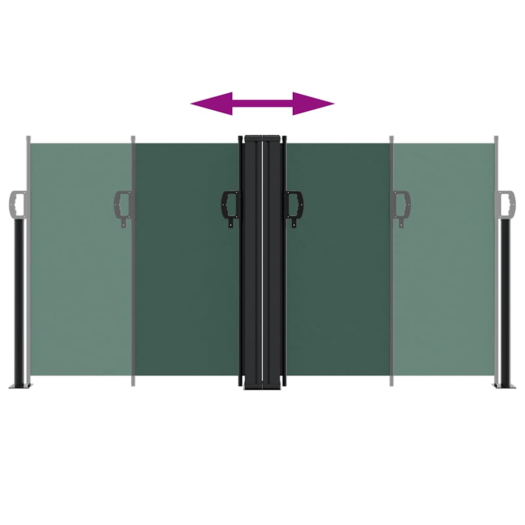 vidaXL Store latéral rétractable vert foncé 120x1200 cm