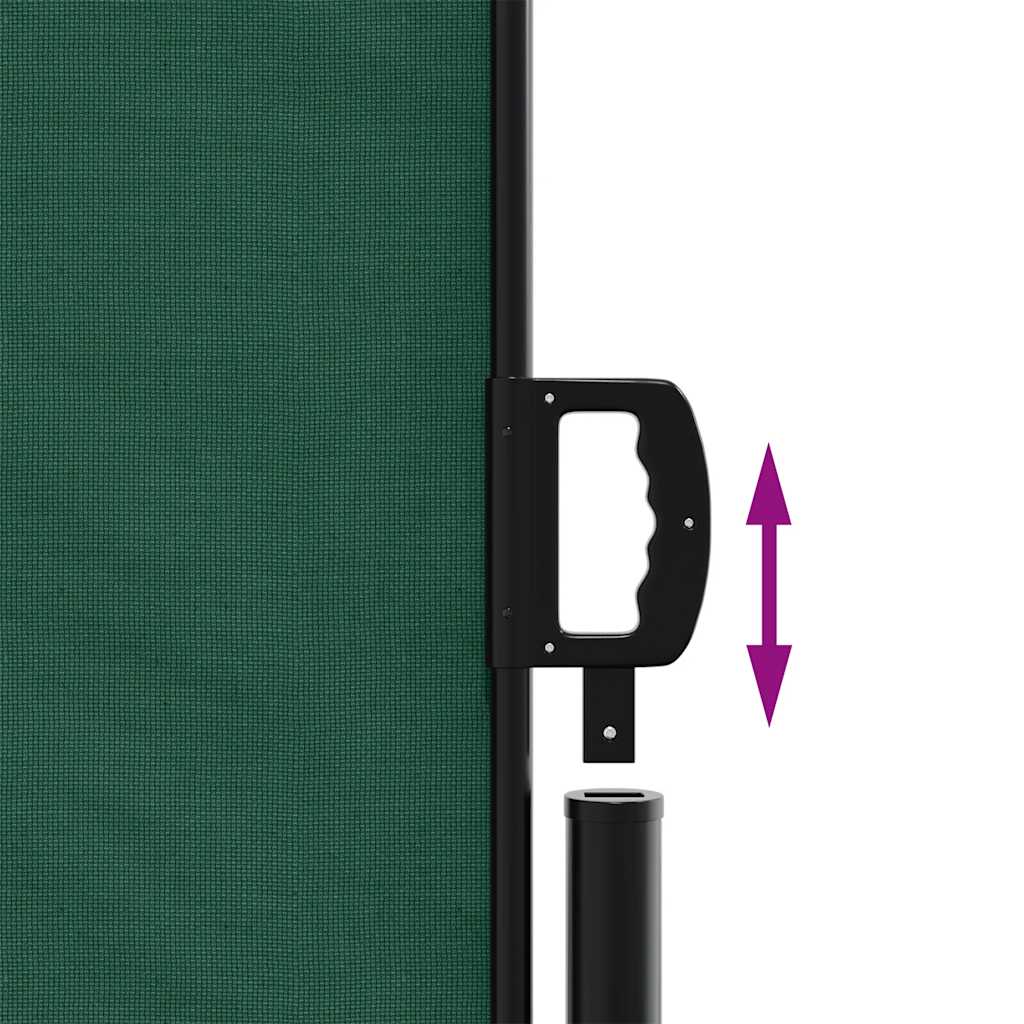 vidaXL Store latéral rétractable vert foncé 120x1200 cm