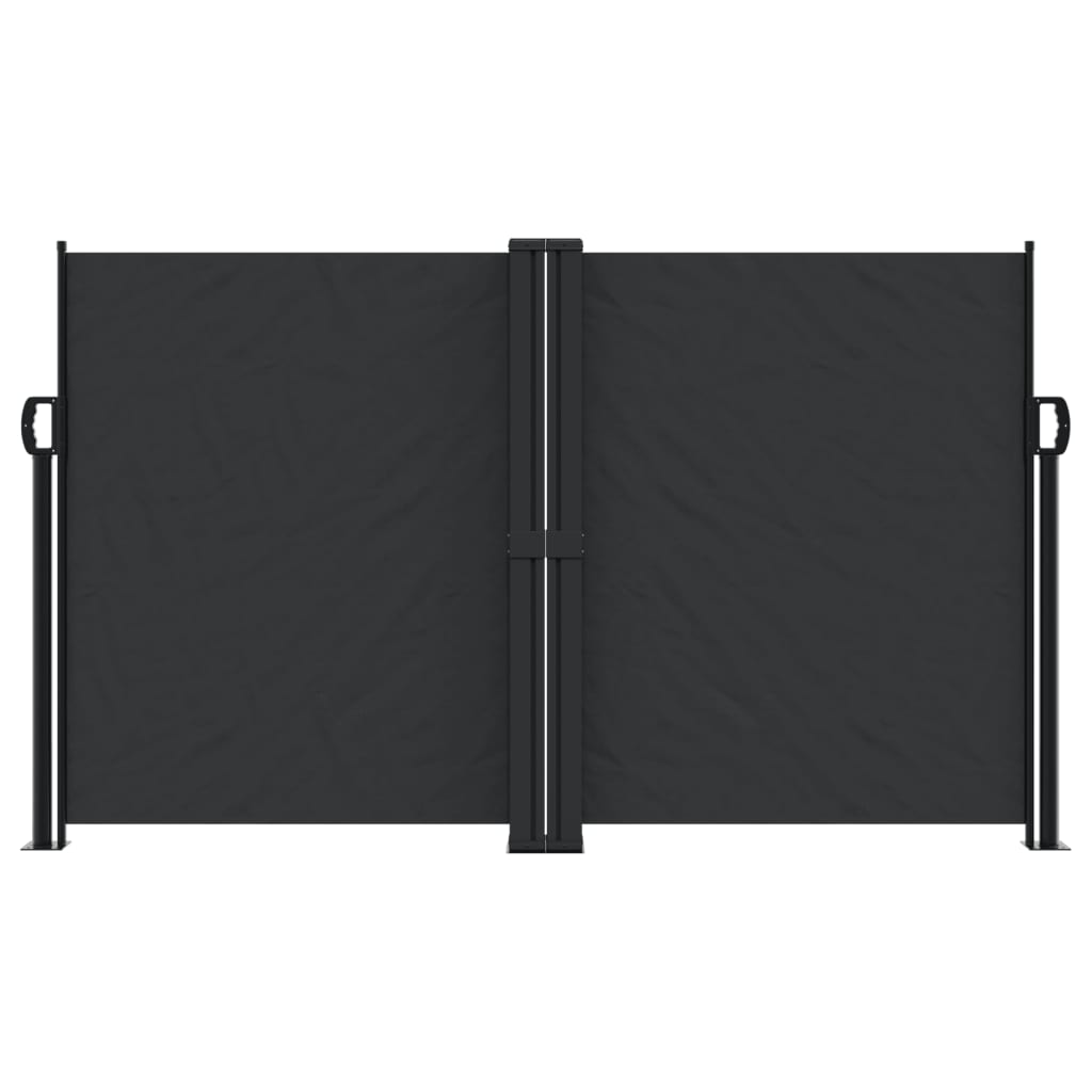 vidaXL Seitenmarkise Ausziehbar Schwarz 140x1200 cm